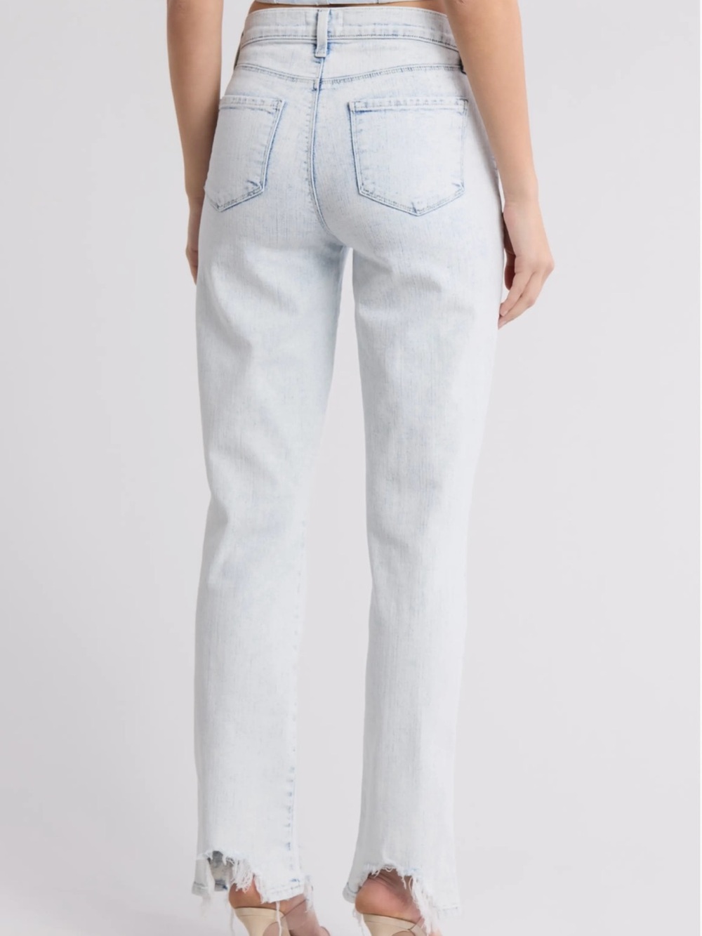 L’AGENCE Harmon High Waist Slim Raw Hem Jeans Electra Wash Size 27 - Picture 2 of 16